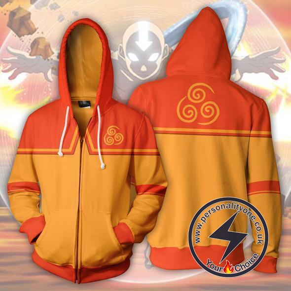 Avatar The Last Airbender Hoodies - Aang Zip Up Hoodie Jacket